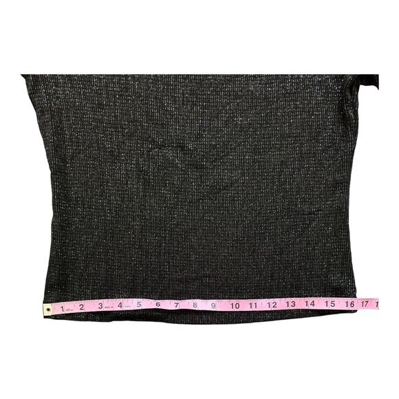 MSK | Women's Black Glitter Blouse | Size Large | 1026 - Picture 8 of 8